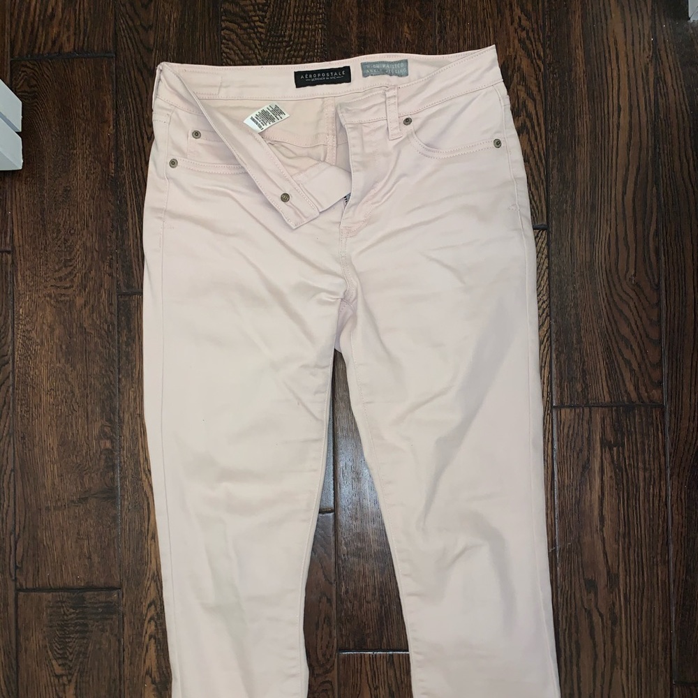 Light pink skinny pants
